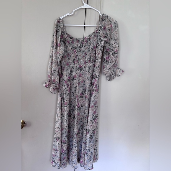 Astr | Off Shoulder Floral Midi Dress - Picture 6 of 7